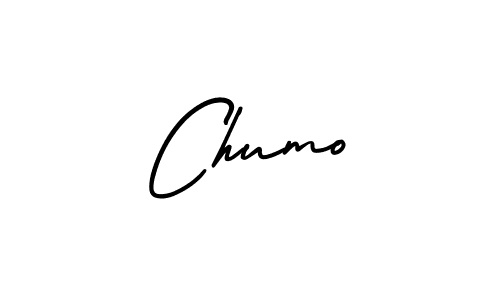 Use a signature maker to create a handwritten signature online. With this signature software, you can design (AmerikaSignatureDemo-Regular) your own signature for name Chumo. Chumo signature style 3 images and pictures png
