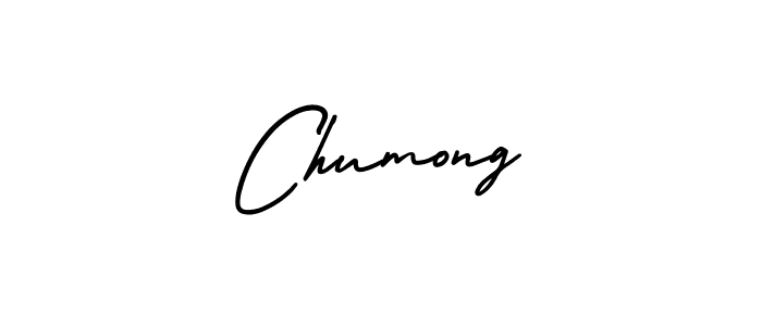 Create a beautiful signature design for name Chumong. With this signature (AmerikaSignatureDemo-Regular) fonts, you can make a handwritten signature for free. Chumong signature style 3 images and pictures png