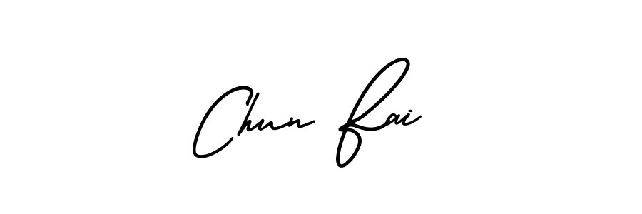 Similarly AmerikaSignatureDemo-Regular is the best handwritten signature design. Signature creator online .You can use it as an online autograph creator for name Chun Fai . Chun Fai  signature style 3 images and pictures png