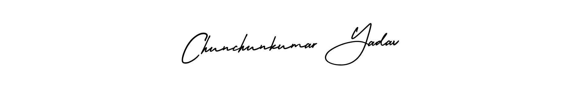 How to make Chunchunkumar Yadav name signature. Use AmerikaSignatureDemo-Regular style for creating short signs online. This is the latest handwritten sign. Chunchunkumar Yadav signature style 3 images and pictures png