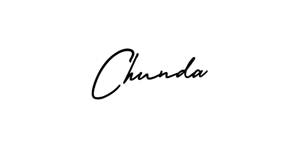 Use a signature maker to create a handwritten signature online. With this signature software, you can design (AmerikaSignatureDemo-Regular) your own signature for name Chunda. Chunda signature style 3 images and pictures png