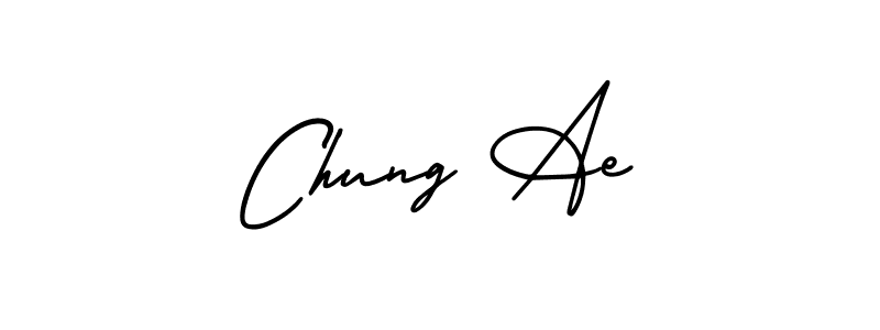 Similarly AmerikaSignatureDemo-Regular is the best handwritten signature design. Signature creator online .You can use it as an online autograph creator for name Chung Ae. Chung Ae signature style 3 images and pictures png