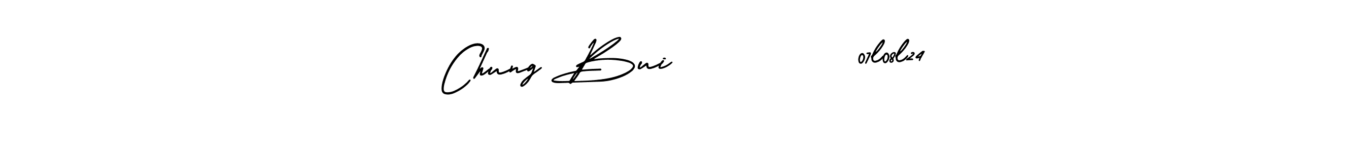 How to Draw Chung Bui          07l08l24 signature style? AmerikaSignatureDemo-Regular is a latest design signature styles for name Chung Bui          07l08l24. Chung Bui          07l08l24 signature style 3 images and pictures png