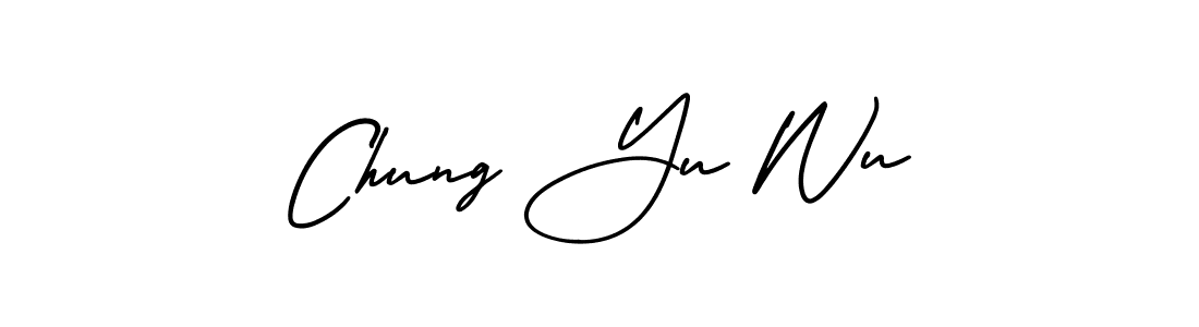 Use a signature maker to create a handwritten signature online. With this signature software, you can design (AmerikaSignatureDemo-Regular) your own signature for name Chung Yu Wu. Chung Yu Wu signature style 3 images and pictures png
