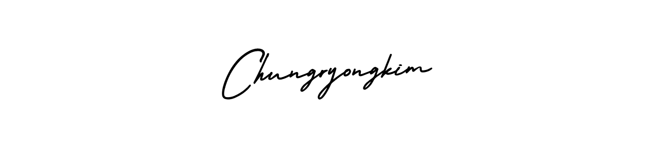 Chungryongkim stylish signature style. Best Handwritten Sign (AmerikaSignatureDemo-Regular) for my name. Handwritten Signature Collection Ideas for my name Chungryongkim. Chungryongkim signature style 3 images and pictures png