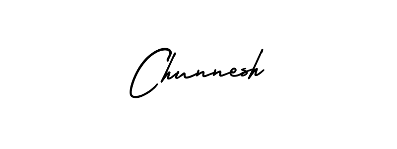 AmerikaSignatureDemo-Regular is a professional signature style that is perfect for those who want to add a touch of class to their signature. It is also a great choice for those who want to make their signature more unique. Get Chunnesh name to fancy signature for free. Chunnesh signature style 3 images and pictures png