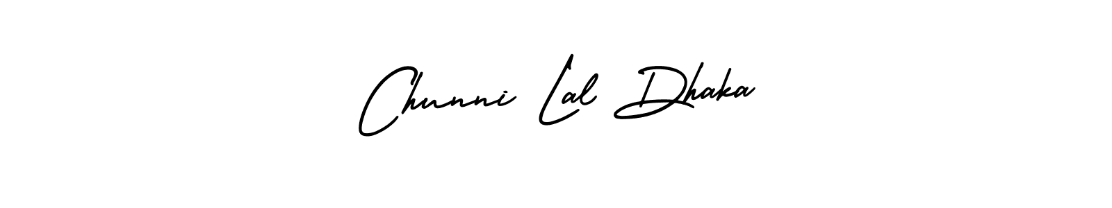 Design your own signature with our free online signature maker. With this signature software, you can create a handwritten (AmerikaSignatureDemo-Regular) signature for name Chunni Lal Dhaka. Chunni Lal Dhaka signature style 3 images and pictures png