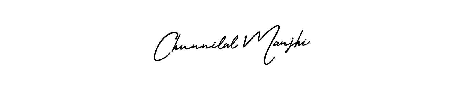 Design your own signature with our free online signature maker. With this signature software, you can create a handwritten (AmerikaSignatureDemo-Regular) signature for name Chunnilal Manjhi. Chunnilal Manjhi signature style 3 images and pictures png