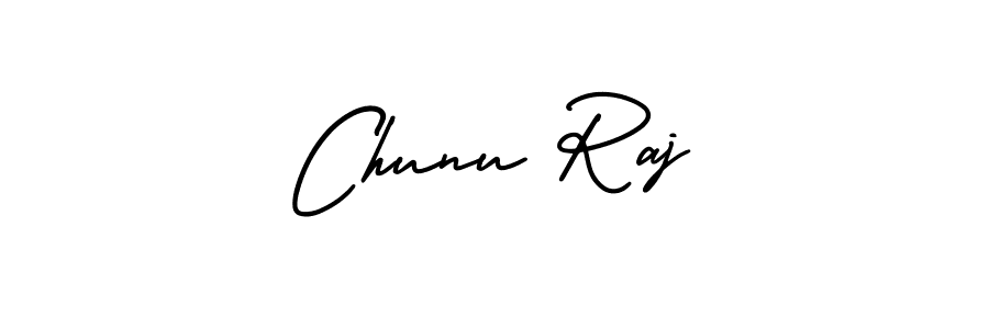 Chunu Raj stylish signature style. Best Handwritten Sign (AmerikaSignatureDemo-Regular) for my name. Handwritten Signature Collection Ideas for my name Chunu Raj. Chunu Raj signature style 3 images and pictures png