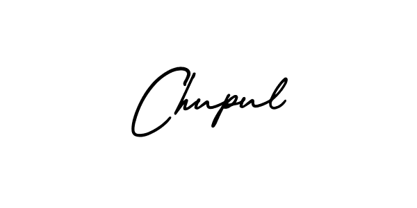 The best way (AmerikaSignatureDemo-Regular) to make a short signature is to pick only two or three words in your name. The name Chupul include a total of six letters. For converting this name. Chupul signature style 3 images and pictures png