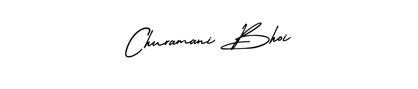 How to make Churamani Bhoi name signature. Use AmerikaSignatureDemo-Regular style for creating short signs online. This is the latest handwritten sign. Churamani Bhoi signature style 3 images and pictures png