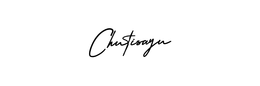 You should practise on your own different ways (AmerikaSignatureDemo-Regular) to write your name (Chutisayu) in signature. don't let someone else do it for you. Chutisayu signature style 3 images and pictures png