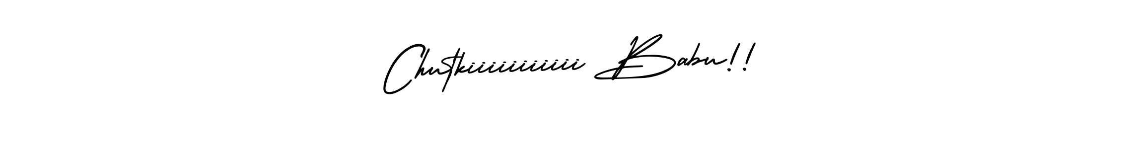 Create a beautiful signature design for name Chutkiiiiiiiiiii Babu!!. With this signature (AmerikaSignatureDemo-Regular) fonts, you can make a handwritten signature for free. Chutkiiiiiiiiiii Babu!! signature style 3 images and pictures png