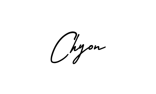 You should practise on your own different ways (AmerikaSignatureDemo-Regular) to write your name (Chyon) in signature. don't let someone else do it for you. Chyon signature style 3 images and pictures png