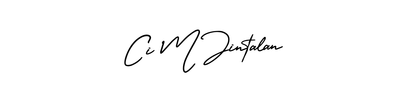 How to make Ci M Jintalan signature? AmerikaSignatureDemo-Regular is a professional autograph style. Create handwritten signature for Ci M Jintalan name. Ci M Jintalan signature style 3 images and pictures png