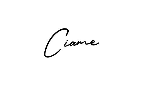 Check out images of Autograph of Ciame name. Actor Ciame Signature Style. AmerikaSignatureDemo-Regular is a professional sign style online. Ciame signature style 3 images and pictures png