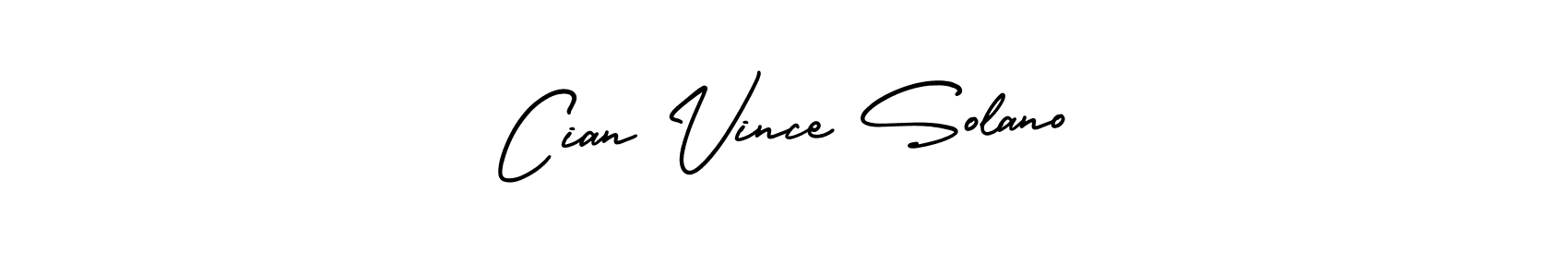 How to make Cian Vince Solano name signature. Use AmerikaSignatureDemo-Regular style for creating short signs online. This is the latest handwritten sign. Cian Vince Solano signature style 3 images and pictures png