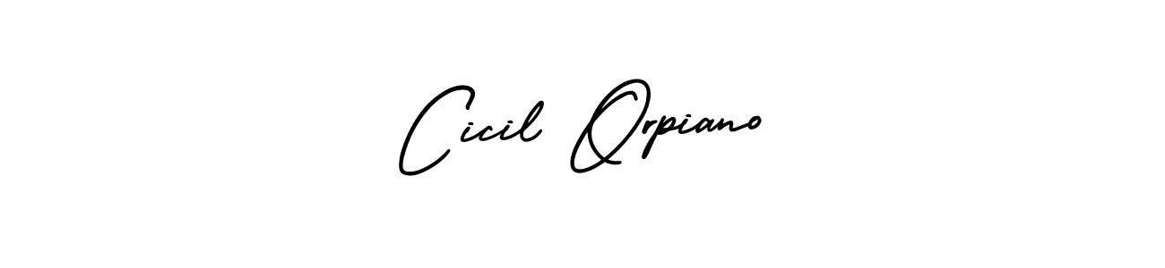 Create a beautiful signature design for name Cicil Orpiano. With this signature (AmerikaSignatureDemo-Regular) fonts, you can make a handwritten signature for free. Cicil Orpiano signature style 3 images and pictures png