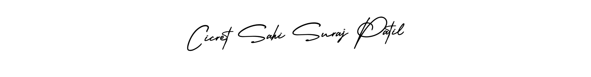 Make a beautiful signature design for name Cicret Sahi Suraj Patil. With this signature (AmerikaSignatureDemo-Regular) style, you can create a handwritten signature for free. Cicret Sahi Suraj Patil signature style 3 images and pictures png