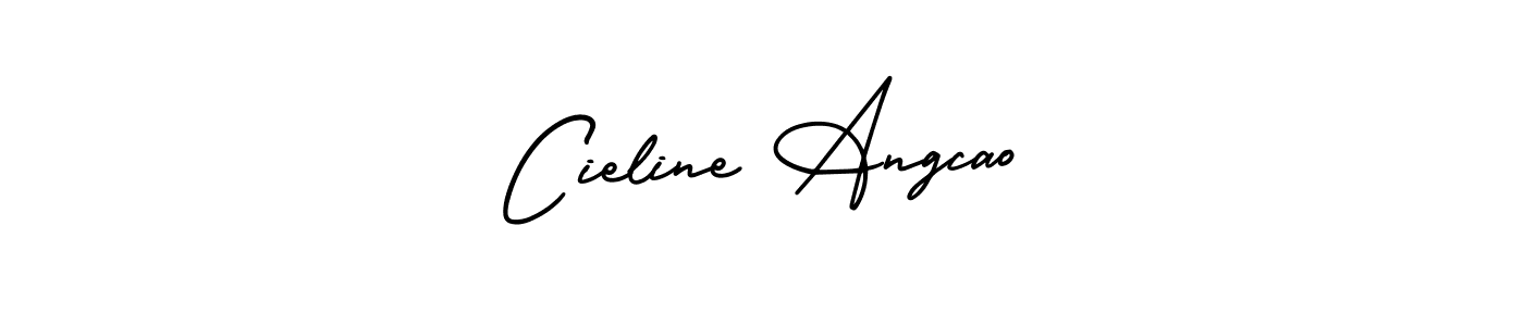 Cieline Angcao stylish signature style. Best Handwritten Sign (AmerikaSignatureDemo-Regular) for my name. Handwritten Signature Collection Ideas for my name Cieline Angcao. Cieline Angcao signature style 3 images and pictures png