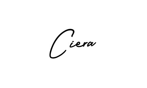 Ciera stylish signature style. Best Handwritten Sign (AmerikaSignatureDemo-Regular) for my name. Handwritten Signature Collection Ideas for my name Ciera. Ciera signature style 3 images and pictures png