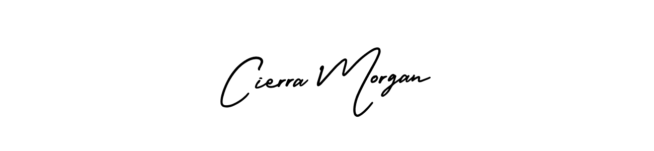 How to make Cierra Morgan name signature. Use AmerikaSignatureDemo-Regular style for creating short signs online. This is the latest handwritten sign. Cierra Morgan signature style 3 images and pictures png