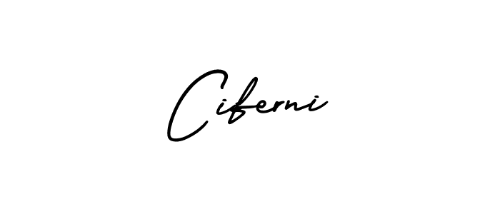 Ciferni stylish signature style. Best Handwritten Sign (AmerikaSignatureDemo-Regular) for my name. Handwritten Signature Collection Ideas for my name Ciferni. Ciferni signature style 3 images and pictures png
