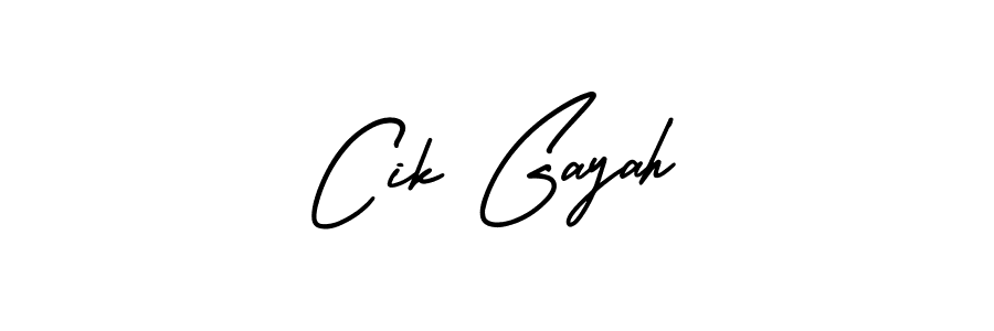 You can use this online signature creator to create a handwritten signature for the name Cik Gayah. This is the best online autograph maker. Cik Gayah signature style 3 images and pictures png