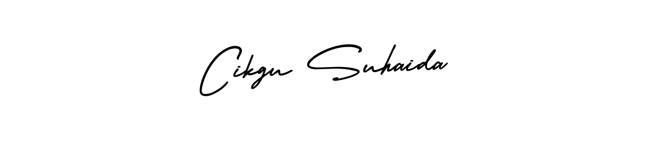 How to make Cikgu Suhaida signature? AmerikaSignatureDemo-Regular is a professional autograph style. Create handwritten signature for Cikgu Suhaida name. Cikgu Suhaida signature style 3 images and pictures png