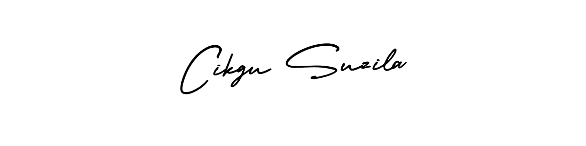 Create a beautiful signature design for name Cikgu Suzila. With this signature (AmerikaSignatureDemo-Regular) fonts, you can make a handwritten signature for free. Cikgu Suzila signature style 3 images and pictures png