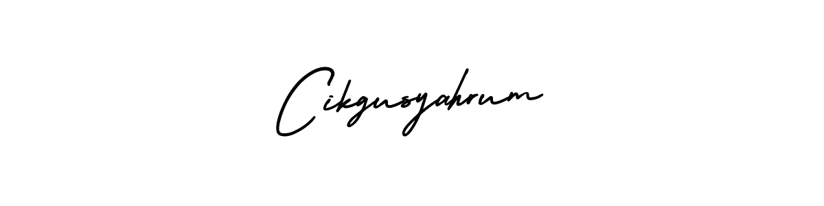 Also You can easily find your signature by using the search form. We will create Cikgusyahrum name handwritten signature images for you free of cost using AmerikaSignatureDemo-Regular sign style. Cikgusyahrum signature style 3 images and pictures png