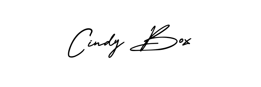 How to make Cindy Box name signature. Use AmerikaSignatureDemo-Regular style for creating short signs online. This is the latest handwritten sign. Cindy Box signature style 3 images and pictures png