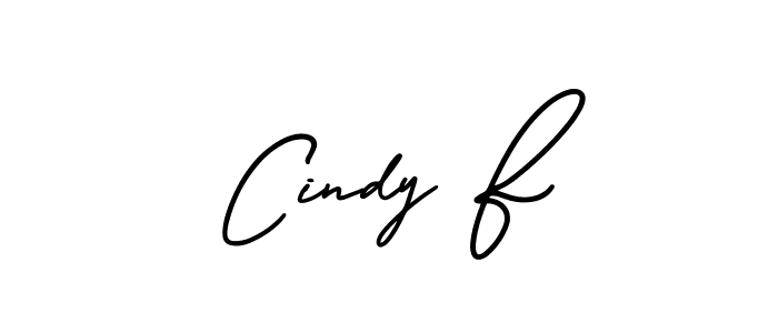 You should practise on your own different ways (AmerikaSignatureDemo-Regular) to write your name (Cindy F) in signature. don't let someone else do it for you. Cindy F signature style 3 images and pictures png
