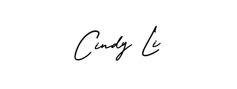 Cindy Li stylish signature style. Best Handwritten Sign (AmerikaSignatureDemo-Regular) for my name. Handwritten Signature Collection Ideas for my name Cindy Li. Cindy Li signature style 3 images and pictures png