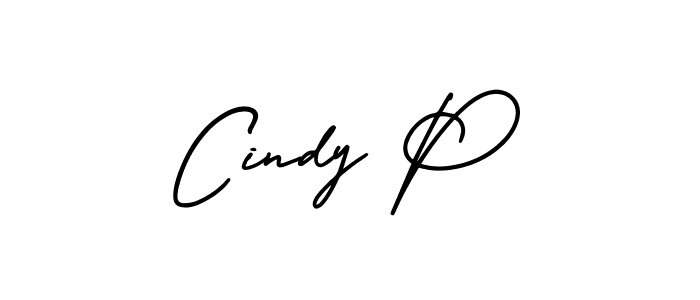 The best way (AmerikaSignatureDemo-Regular) to make a short signature is to pick only two or three words in your name. The name Cindy P include a total of six letters. For converting this name. Cindy P signature style 3 images and pictures png