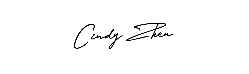 Create a beautiful signature design for name Cindy Zhen. With this signature (AmerikaSignatureDemo-Regular) fonts, you can make a handwritten signature for free. Cindy Zhen signature style 3 images and pictures png