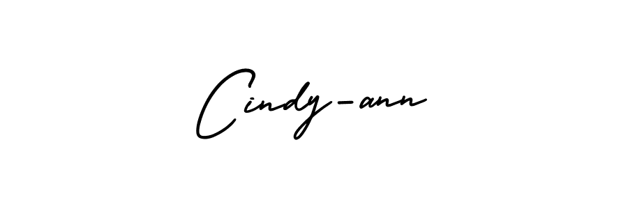 Cindy-ann stylish signature style. Best Handwritten Sign (AmerikaSignatureDemo-Regular) for my name. Handwritten Signature Collection Ideas for my name Cindy-ann. Cindy-ann signature style 3 images and pictures png