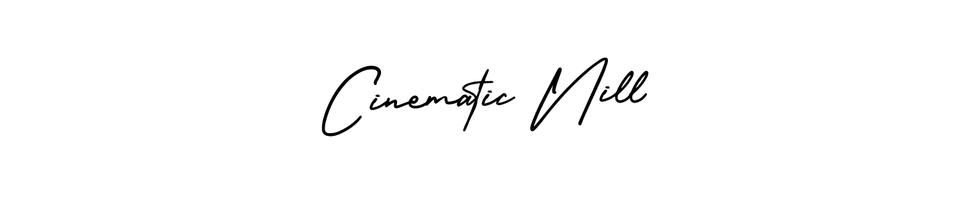 You should practise on your own different ways (AmerikaSignatureDemo-Regular) to write your name (Cinematic Nill) in signature. don't let someone else do it for you. Cinematic Nill signature style 3 images and pictures png