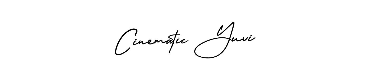 Also You can easily find your signature by using the search form. We will create Cinematic Yuvi name handwritten signature images for you free of cost using AmerikaSignatureDemo-Regular sign style. Cinematic Yuvi signature style 3 images and pictures png