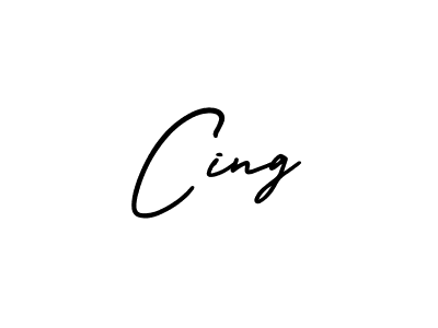 The best way (AmerikaSignatureDemo-Regular) to make a short signature is to pick only two or three words in your name. The name Cing include a total of six letters. For converting this name. Cing signature style 3 images and pictures png