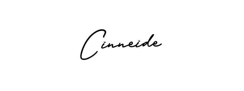 How to make Cinneide name signature. Use AmerikaSignatureDemo-Regular style for creating short signs online. This is the latest handwritten sign. Cinneide signature style 3 images and pictures png