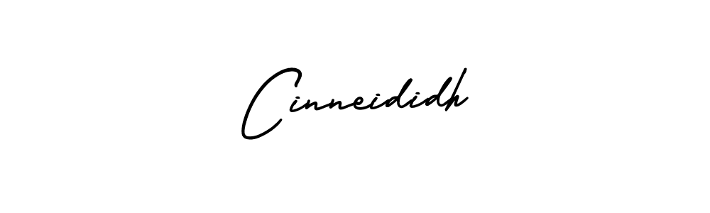 AmerikaSignatureDemo-Regular is a professional signature style that is perfect for those who want to add a touch of class to their signature. It is also a great choice for those who want to make their signature more unique. Get Cinneididh name to fancy signature for free. Cinneididh signature style 3 images and pictures png