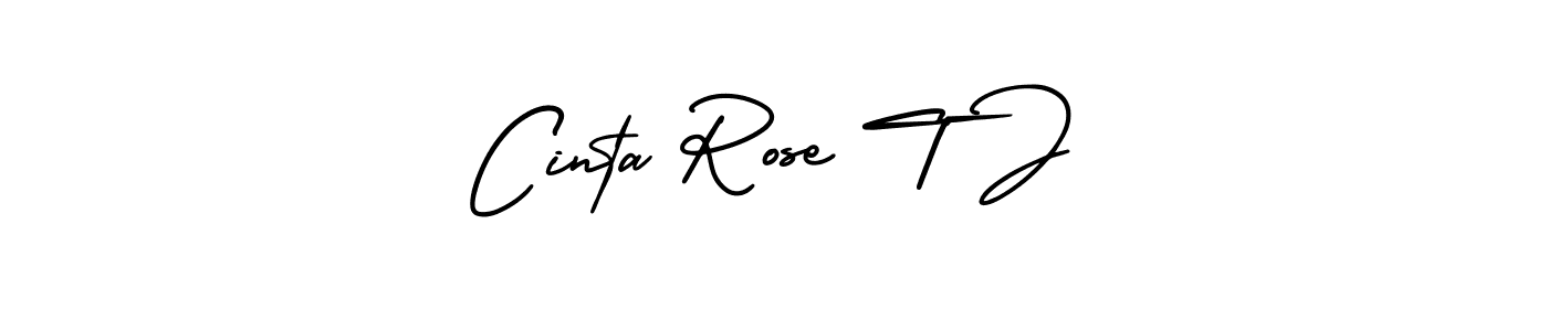 Cinta Rose T J stylish signature style. Best Handwritten Sign (AmerikaSignatureDemo-Regular) for my name. Handwritten Signature Collection Ideas for my name Cinta Rose T J. Cinta Rose T J signature style 3 images and pictures png