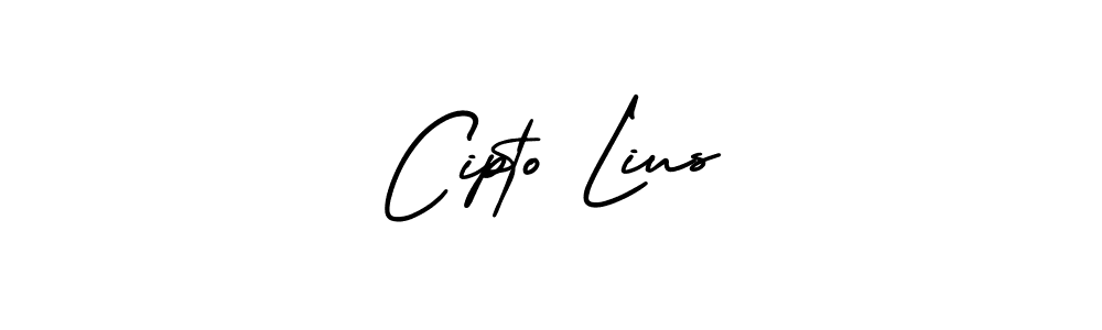 AmerikaSignatureDemo-Regular is a professional signature style that is perfect for those who want to add a touch of class to their signature. It is also a great choice for those who want to make their signature more unique. Get Cipto Lius name to fancy signature for free. Cipto Lius signature style 3 images and pictures png