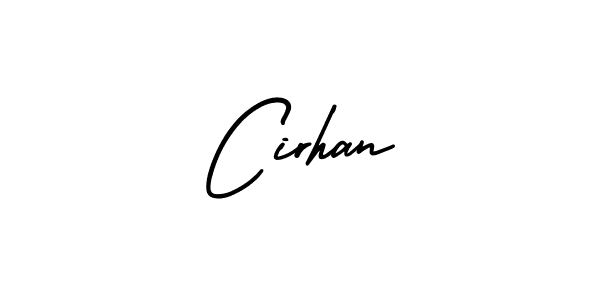 You should practise on your own different ways (AmerikaSignatureDemo-Regular) to write your name (Cirhan) in signature. don't let someone else do it for you. Cirhan signature style 3 images and pictures png