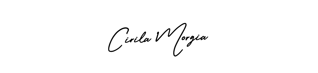 Make a short Cirila Morgia signature style. Manage your documents anywhere anytime using AmerikaSignatureDemo-Regular. Create and add eSignatures, submit forms, share and send files easily. Cirila Morgia signature style 3 images and pictures png