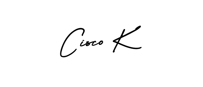 Make a beautiful signature design for name Cisco K. With this signature (AmerikaSignatureDemo-Regular) style, you can create a handwritten signature for free. Cisco K signature style 3 images and pictures png