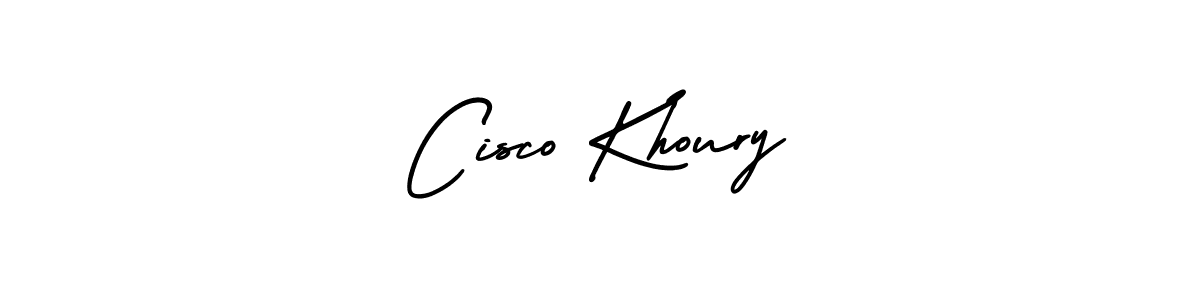 How to make Cisco Khoury name signature. Use AmerikaSignatureDemo-Regular style for creating short signs online. This is the latest handwritten sign. Cisco Khoury signature style 3 images and pictures png