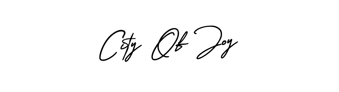 The best way (AmerikaSignatureDemo-Regular) to make a short signature is to pick only two or three words in your name. The name City Of Joy include a total of six letters. For converting this name. City Of Joy signature style 3 images and pictures png