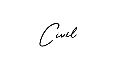 How to make Civil name signature. Use AmerikaSignatureDemo-Regular style for creating short signs online. This is the latest handwritten sign. Civil signature style 3 images and pictures png